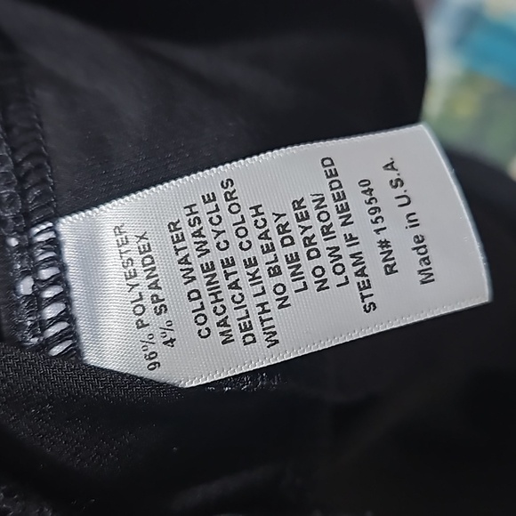 Lisa Bayne Black Wide Leg Stretchy Pants Size Large - Picture 3 of 4